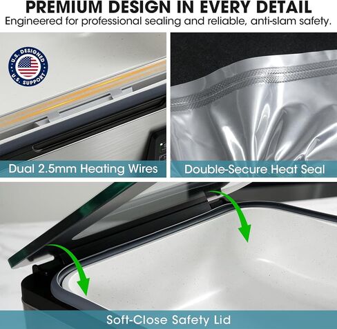 جهاز تفريغ الهواء للغرفة مقاس 12 بوصة من Vesta Precision، وقت تفريغ تلقائي ذكي، نظام سهل التنظيف، مضخة من الدرجة التجارية، غرفة عميقة للسوائل واللحوم وبرطمانات ماسون والفيديو السوس، V553 in Kuwait