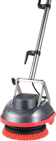 VEVOR Commercial Floor Scrubber Machine, Heavy Duty Floor Cleaner Polisher with 2 Wheels, Professional Electric Carpet Buffer, Max 1900 RPM, 43 FT Cord, 3 Pads & 3 Brushes - All Floor Surfaces in Saudi Arabia
