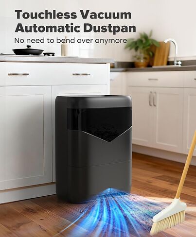 مكنسة كهربائية أوتوماتيكية بدون لمس من LyriFine Pro، مكنسة كهربائية للشعر بقوة 20 كيلو باسكال، سريعة جدًا وقوية لصالونات التجميل وأغذية شعر الحيوانات الأليفة، وأجهزة استشعار تلقائية، مكنسة كهربائية ذات سعة كبيرة 6 لتر، بدون كيس، وضعين in Kuwait