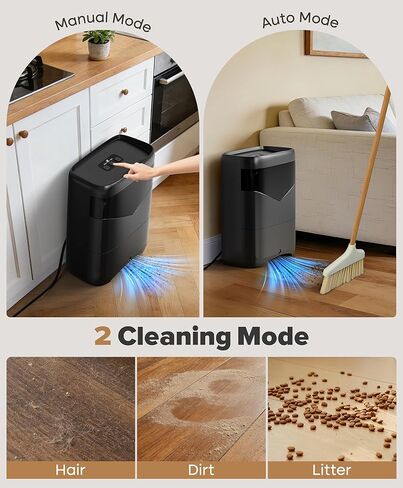 مكنسة كهربائية أوتوماتيكية بدون لمس من LyriFine Pro، مكنسة كهربائية للشعر بقوة 20 كيلو باسكال، سريعة جدًا وقوية لصالونات التجميل وأغذية شعر الحيوانات الأليفة، وأجهزة استشعار تلقائية، مكنسة كهربائية ذات سعة كبيرة 6 لتر، بدون كيس، وضعين in Kuwait