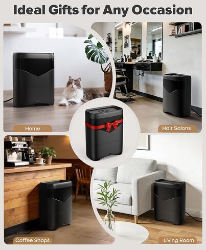 مكنسة كهربائية أوتوماتيكية بدون لمس من LyriFine Pro، مكنسة كهربائية للشعر بقوة 20 كيلو باسكال، سريعة جدًا وقوية لصالونات التجميل وأغذية شعر الحيوانات الأليفة، وأجهزة استشعار تلقائية، مكنسة كهربائية ذات سعة كبيرة 6 لتر، بدون كيس، وضعين in Kuwait