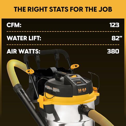 Vacmaster Professional Beast Series 14-Gallon* 6.5 Peak HP† Wet/Dry Vacuum - VJE1412SW 0203 in Saudi Arabia