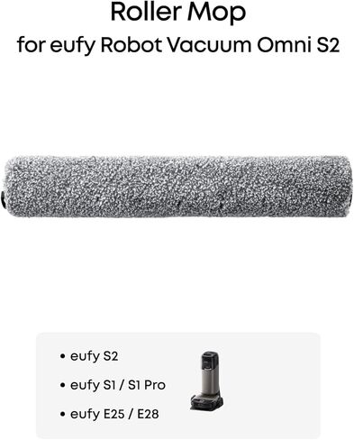 ممسحة دوارة بديلة رسمية من eufy، متينة، قابلة للغسل، تنظيف فعال، متوافقة مع E25، E28، S1، S1 Pro وS2 in Kuwait