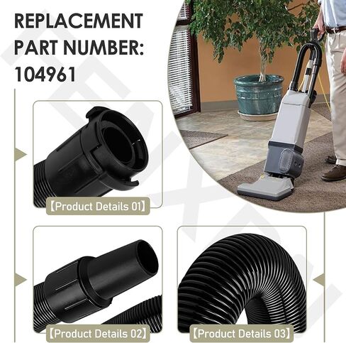 104961 Vacuum Cleaner Hose with Cuffs/Hose Assembly for Pro-Team 1200XP 1500XP 1500 15XP Commercial Upright Vacuum Hose Replacement Part in Kuwait