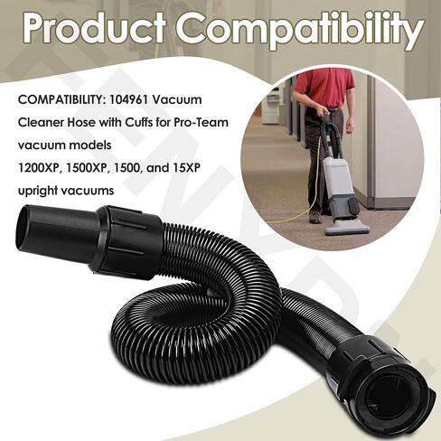 104961 Vacuum Cleaner Hose with Cuffs/Hose Assembly for Pro-Team 1200XP 1500XP 1500 15XP Commercial Upright Vacuum Hose Replacement Part in Kuwait