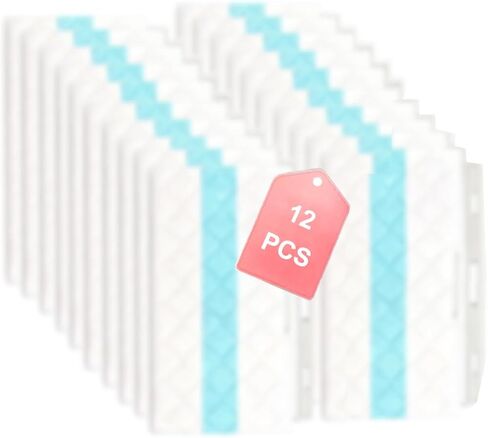 12 عبوة من وسادات استبدال الممسحة، ومكنسة كهربائية للأرضيات الصلبة تستخدم لمرة واحدة، ومجموعة بديلة لوسادة الممسحة. متوافق مع VACMOP Pro VM252، VM251، VM250، مناسب لجميع الأرضيات المغلقة in Kuwait