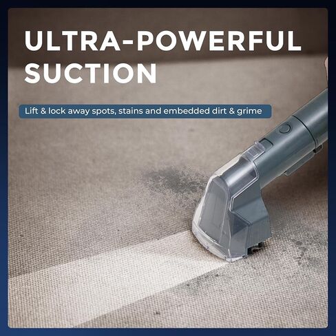 منظف ​​السجاد المحمول Hausmeister Hydroflex Pro ومزيل بقع الحيوانات الأليفة، آلة تنظيف بقع التنجيد للأريكة، الجزء الداخلي للسيارة، مكنسة تنظيف عميقة مع خزان مزدوج 1500 مل ونظام التنظيف الذاتي in Kuwait