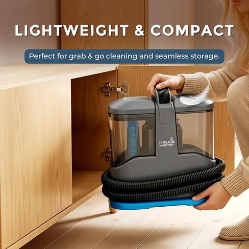 منظف ​​السجاد المحمول Hausmeister Hydroflex Pro ومزيل بقع الحيوانات الأليفة، آلة تنظيف بقع التنجيد للأريكة، الجزء الداخلي للسيارة، مكنسة تنظيف عميقة مع خزان مزدوج 1500 مل ونظام التنظيف الذاتي in Kuwait