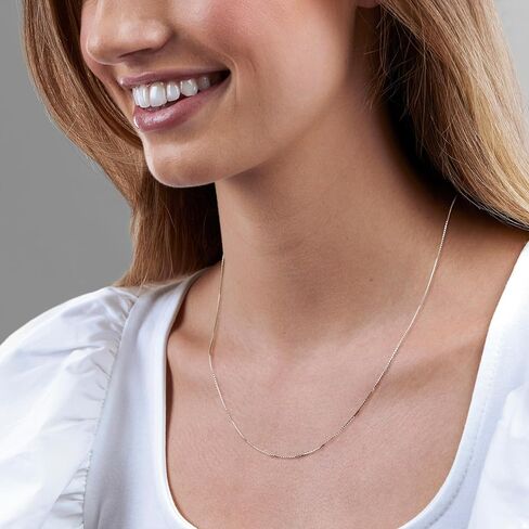 Ross-Simons Italian 1mm Sterling Silver Box-Chain Necklace. 20 inches in Saudi Arabia