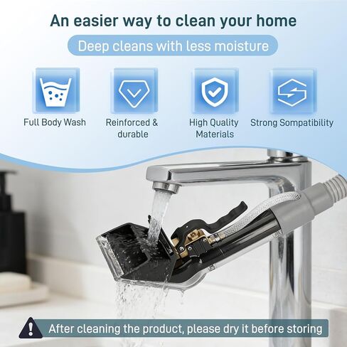 Universal Upholstery Tool Attachment with 12-ft Hose, Compatible with Rug Doctor Mighty Pro & X3 Commercial Carpet Cleaners, for Upholstery, Stairs, Rugs, Mattresses & Spot Cleaning in Kuwait