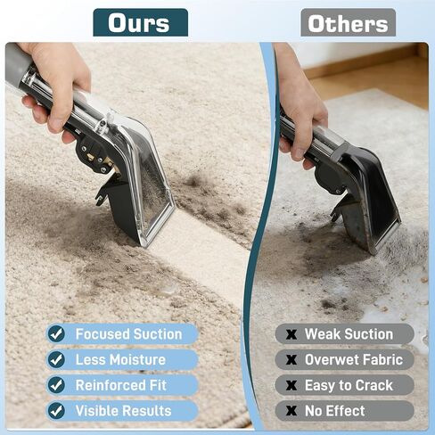 Universal Upholstery Tool Attachment with 12-ft Hose, Compatible with Rug Doctor Mighty Pro & X3 Commercial Carpet Cleaners, for Upholstery, Stairs, Rugs, Mattresses & Spot Cleaning in Kuwait