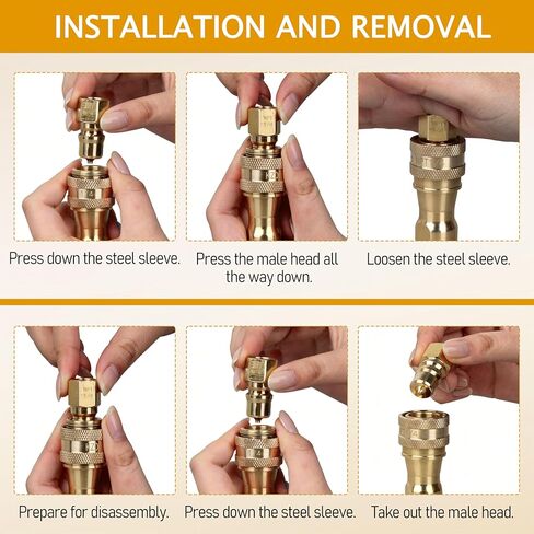 صمام توصيل سريع من النحاس مقاس 1/4 بوصة لمستخرج السجاد Mytee يناسب عصا تنظيف السجاد وحلمات التوصيل السريع NPT، مانعة للتسرب للتنظيف الاحترافي (قطعة واحدة) ﻿﻿ in Kuwait
