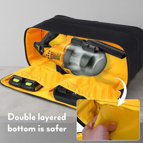 Storage Bag Compatible with DEWALT 20V Handheld Vacuum Cordless DCV501HB,Carry Case for Car Handheld Vacuum,Large Capacity Travel Case for Accessories,Bag Only in Kuwait