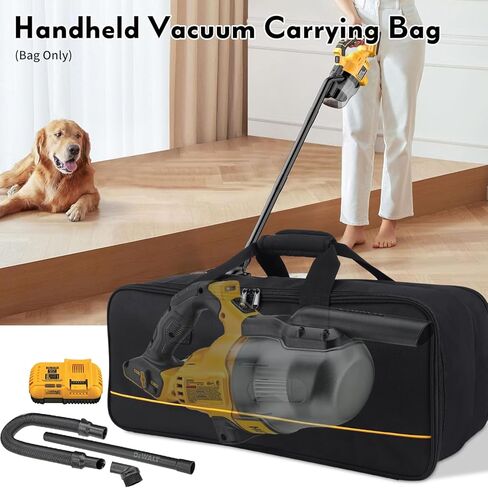 Storage Bag Compatible with DEWALT 20V Handheld Vacuum Cordless DCV501HB,Carry Case for Car Handheld Vacuum,Large Capacity Travel Case for Accessories,Bag Only in Kuwait