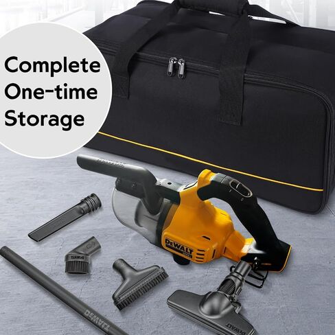 حقيبة حمل متوافقة مع مكنسة كهربائية محمولة لاسلكية DEWALT 20 فولت DCV501HB، حقيبة تخزين كبيرة للمكنسة الكهربائية المحمولة اللاسلكية، حقيبة تخزين مع جيوب إضافية، حافظة فقط in Kuwait