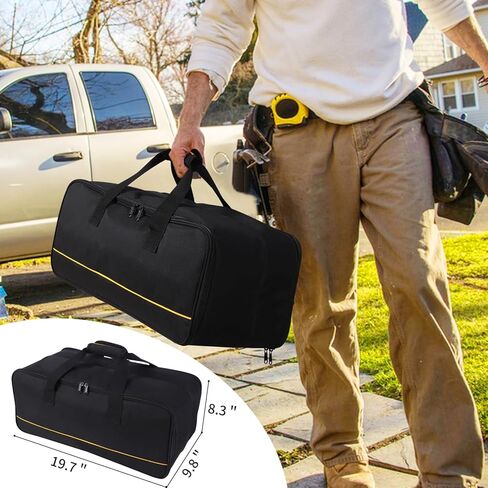 حقيبة حمل متوافقة مع مكنسة كهربائية محمولة لاسلكية DEWALT 20 فولت DCV501HB، حقيبة تخزين كبيرة للمكنسة الكهربائية المحمولة اللاسلكية، حقيبة تخزين مع جيوب إضافية، حافظة فقط in Kuwait