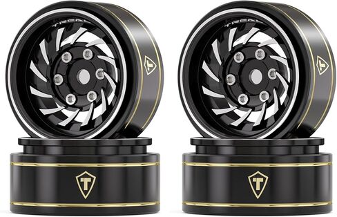 TREAL 1.0 Beadlock Wheels (4p -pack) Whirlwind Style for 1/24 SCX24 AX24 1/18 TRX4M RC Crawlers -ty -type L (Pink) in Kuwait