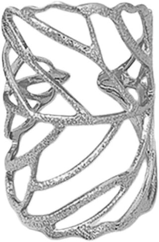 Leaf Ring for Women Gold Silver Hollowed Floral Leaf Ring Large Leaf Statement Ring for Women Adjustable Wrap Open Ring Trendy Jewelry in Kuwait