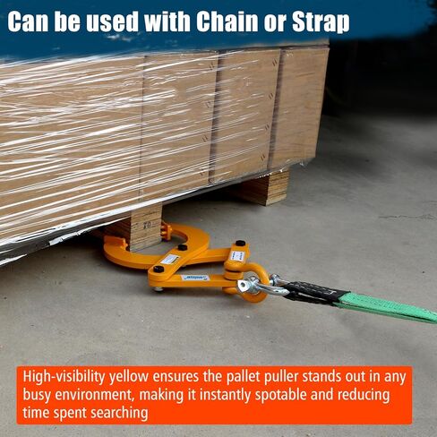 Industrial Pallet Puller Clamp,2204lbs Capacity Heavy Duty Scissor Clamp with 6" Jaw Opening,Compatible with Forklift Chains for Pulling Pallets,Wood & Trees in Kuwait