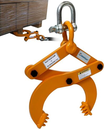 Industrial Pallet Puller Clamp,2204lbs Capacity Heavy Duty Scissor Clamp with 6" Jaw Opening,Compatible with Forklift Chains for Pulling Pallets,Wood & Trees in Kuwait