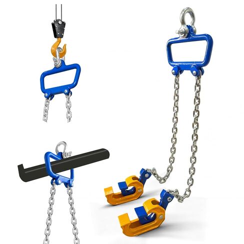 Chain Drum Lifter 2200 lbs Capacity Vertical Drum Barrel Clamp with Self-Locking Hook 1-Ton Lifter for 30-55 Gallon Drums Industrial Lift for Chemical Construction in Saudi Arabia