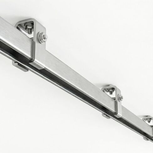 1-5/8" Strut Channel Trolley Track, 4.8 ft (57.5 in), 12 Gauge Metal Steel, Galvanized- High Zinc Coating with Spangle, Heavy-Duty U Channel with Short Slotted Back, Sturdy & Durable, 1 Pack in Kuwait