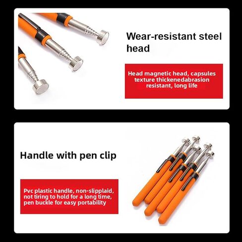 Telescoping Magnetic Pickup Tool with 8lb Pull Force, Telescoping 28 Inch Extendable Stick Gadget, Non-Slip Extendable Extra Strong Magnet Pickup Tool in Saudi Arabia