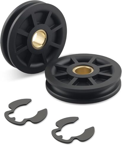 2-Post Lift Lower Pulley Sheave Kit Fit for Rotary Lift SPOA7 SPOA9 SPOA103, Include 2Pcs N377 Pulleys (Replaces FJ7116-1) and 2Pcs E-Rings in Saudi Arabia