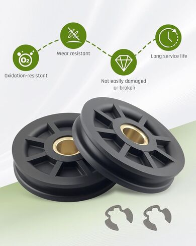 2-Post Lift Lower Pulley Sheave Kit Fit for Rotary Lift SPOA7 SPOA9 SPOA103, Include 2Pcs N377 Pulleys (Replaces FJ7116-1) and 2Pcs E-Rings in Saudi Arabia