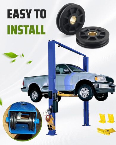 2-Post Lift Lower Pulley Sheave Kit Fit for Rotary Lift SPOA7 SPOA9 SPOA103, Include 2Pcs N377 Pulleys (Replaces FJ7116-1) and 2Pcs E-Rings in Saudi Arabia