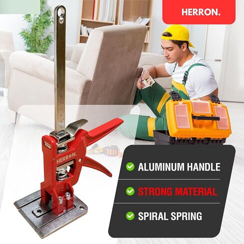 رافع خزانة أدوات رفع اليد من Herron مكون من قطعتين، ذراع توفير العمالة بمقياس قياس، سعة تحميل 440 رطل، ارتفاع الرفع 6 بوصات، رافع الأثاث، أداة رفع سريعة، جاك البناء in Kuwait