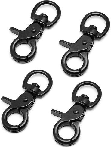 Surf turtle 4 PCS Snap Hook Zinc Alloy Black Key Chain Door Lock Pets Cage Hook Belt Clip for Pet Collars, Dog Traction Rope in Saudi Arabia