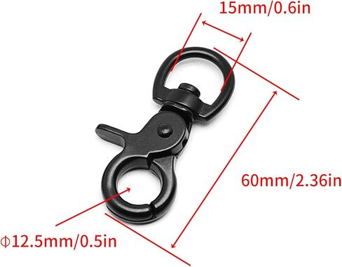 Surf turtle 4 PCS Snap Hook Zinc Alloy Black Key Chain Door Lock Pets Cage Hook Belt Clip for Pet Collars, Dog Traction Rope in Saudi Arabia