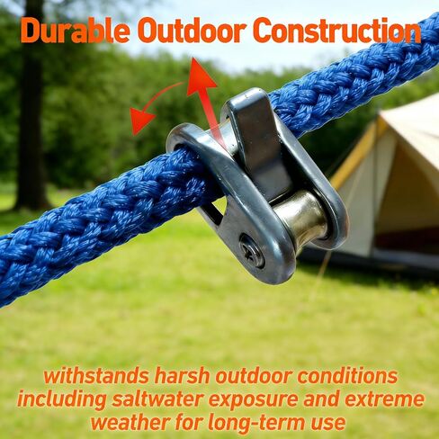 Rope Adjuster, 6-Pack Paracord Adjustment Cord Tensioner with Brass Roller & Locking Buckle for Camping, Boating, Outdoor Tie-Downs in Kuwait