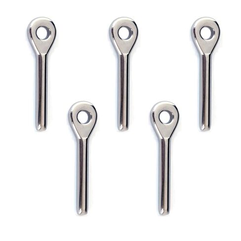 5 Pack 316 Stainless Steel Swage Eye Terminals for 1/8" Wire Rope – Corrosion Resistant Cable End Fittings for Boat Rigging, Deck Railing, Industrial & Automotive Projects in Saudi Arabia