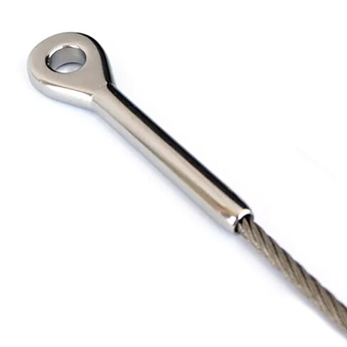 5 Pack 316 Stainless Steel Swage Eye Terminals for 1/8" Wire Rope – Corrosion Resistant Cable End Fittings for Boat Rigging, Deck Railing, Industrial & Automotive Projects in Saudi Arabia
