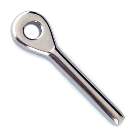 5 Pack 316 Stainless Steel Swage Eye Terminals for 1/8" Wire Rope – Corrosion Resistant Cable End Fittings for Boat Rigging, Deck Railing, Industrial & Automotive Projects in Saudi Arabia