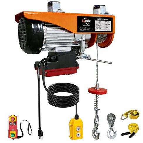 Electric Hoist with Remote Control, 1760 lbs Heavy Duty Electric Hoist Winch 110V/120V, Wireless/Wired 2 in 1, 33ft/66ft Lifting Height for Garage, Warehouse, Factory, Construction Site in Saudi Arabia