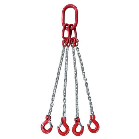 سلسلة حبال 1/4 بوصة × 5 قدم 4410 رطل مزدوجة الساق مع خطافات حبال وضبط درجة 80 سبيكة محرك فولاذي سلسلة رافعة مصاعد 【2ساق 2 طن】 in Kuwait