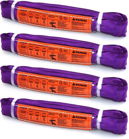 KODIAK STRAPS حبال دائرية لا نهاية لها بوزن 5300 رطل، تصنيف عمودي، حزام تزوير صناعي بطول 6 أقدام، رافعة بناء وحلقة رافعة متحركة، متوافق مع OSHA (4 عبوات) in Kuwait