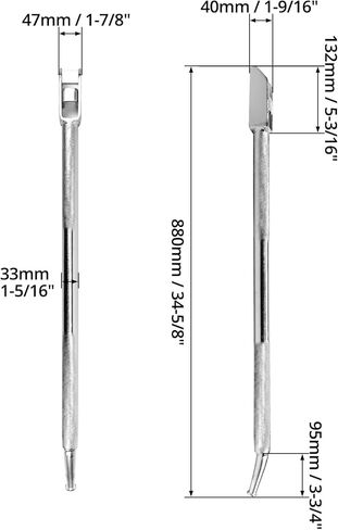 QWORK Square Head Carbon-Steel Combination Winch Bar, Non-Slip Handle for Versatility, Trusted Chain Binder and Winch Bar for Flatbed Trailers and Trucks in Kuwait