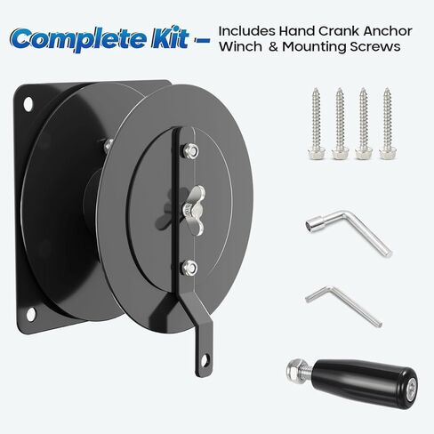 مجموعة روافع مرساة يدوية، نظام رفع مرساة يدوي لقوارب الكاياك، قارب جون، قارب الباس، متوافق مع حبل يصل إلى 0.45 بوصة in Kuwait