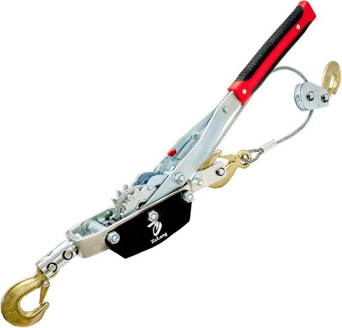5 Ton/11,000lbs Capacity Come Along Winch with 11.5FT Steel Cable,Heavy Duty Come Along Tool with Dual Gears,3 Hooks,Hand Puller Tool in Saudi Arabia