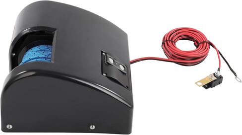 SCITOO 25 LBS قارب المياه المالحة ونش كهربائي مع جهاز تحكم عن بعد لاسلكي، أسود بحري يتميز بكفاءة عالية 12 فولت تيار مستمر، محرك تروس فولاذي بالكامل in Kuwait