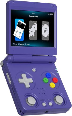 RG34XXSP RETRO GAME GAME CONSOLE RG34XX SP Retro Gaming Console مع 64G محمّل مسبقًا 5000+ ألعاب ، 3300 مللي أمبير ، دعم الجيب المحمول 30+ محاكاة 5G WIFI Bluetooth HD Indigo in Kuwait