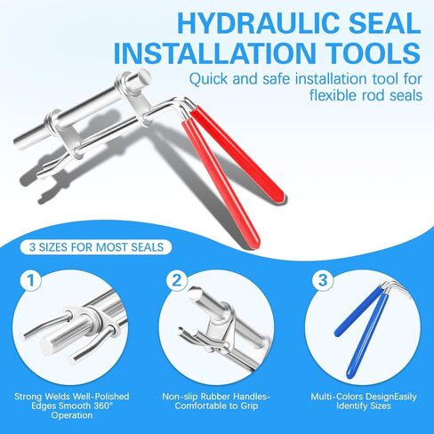 3 Pack Hydraulic Seal Installation Tools,& 1266 Adjustable Gland Nut Wrench & 7463 Small Universal Gland Wrench,Suitable for Farm & Construction Equipment in Kuwait