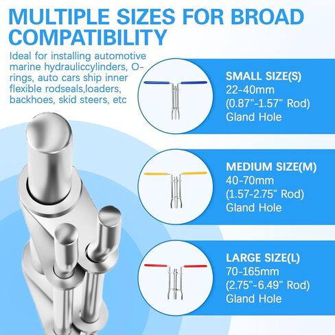 3 Pack Hydraulic Seal Installation Tools,& 1266 Adjustable Gland Nut Wrench & 7463 Small Universal Gland Wrench,Suitable for Farm & Construction Equipment in Kuwait
