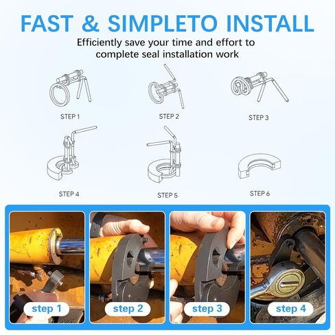 3 Pack Hydraulic Seal Installation Tools,& 1266 Adjustable Gland Nut Wrench & 7463 Small Universal Gland Wrench,Suitable for Farm & Construction Equipment in Kuwait