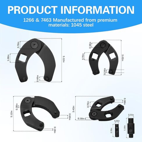 3 Pack Hydraulic Seal Installation Tools,& 1266 Adjustable Gland Nut Wrench & 7463 Small Universal Gland Wrench,Suitable for Farm & Construction Equipment in Kuwait