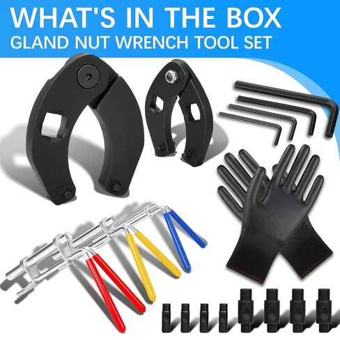 3 Pack Hydraulic Seal Installation Tools,& 1266 Adjustable Gland Nut Wrench & 7463 Small Universal Gland Wrench,Suitable for Farm & Construction Equipment in Kuwait